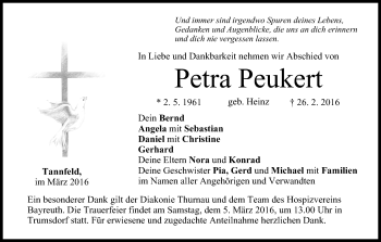 Anzeige von Petra Peukert von MGO