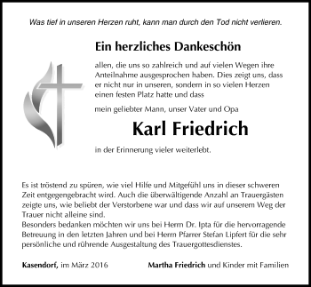 Anzeige von Karl Friedrich von MGO