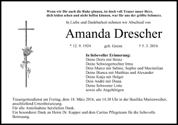 Anzeige von Amanda Drescher von MGO