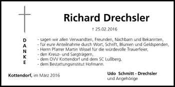 Anzeige von Richard Drechsler von MGO