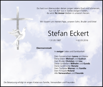 Anzeige von Stefan Eckert von MGO