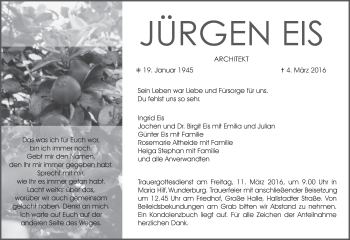 Anzeige von Jürgen Eis von MGO