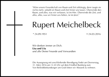 Anzeige von Rupert Meichelbeck von MGO