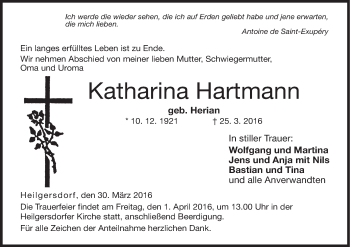 Anzeige von Katharina Hartmann von MGO