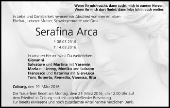 Anzeige von Serafina Arca von MGO
