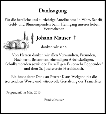 Anzeige von Johann Mauser von MGO