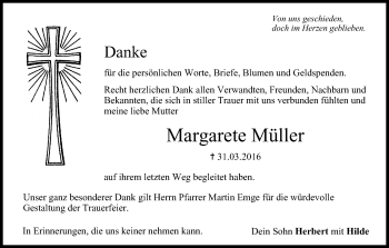 Anzeige von Margarete Müller von MGO