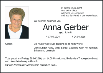 Anzeige von Anna Gerber von MGO