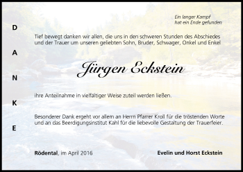 Anzeige von Jürgen Eckstein von MGO