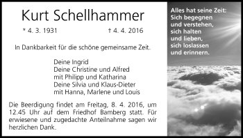 Anzeige von Kurt Schellhammer von MGO