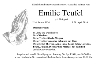 Anzeige von Emilie Teufel von MGO