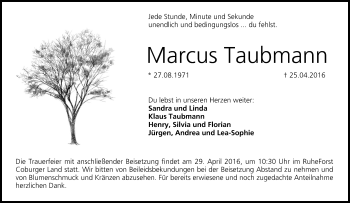 Anzeige von Marcus Taubmann von MGO