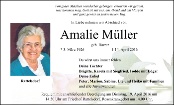 Anzeige von Amalie Müller von MGO