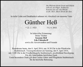 Anzeige von Günther Heß von MGO