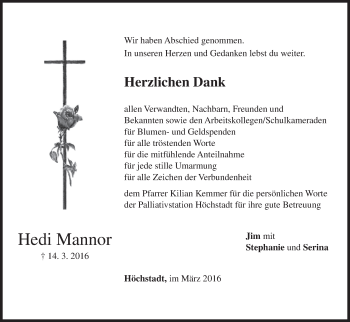 Anzeige von Hedi Mannor von MGO