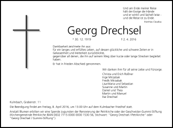 Anzeige von Georg Drechsel von MGO