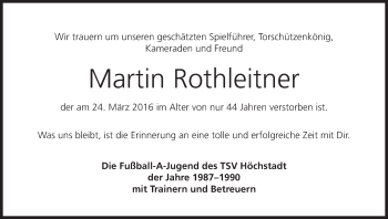 Anzeige von Martin Rothleitner von MGO