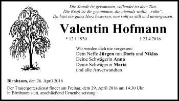 Anzeige von Valentin Hofmann von MGO