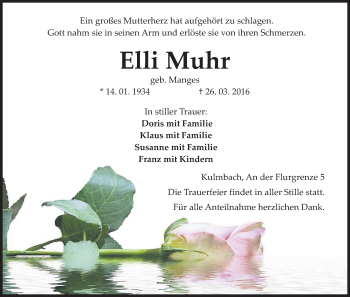 Anzeige von Elli Muhr von MGO