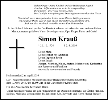 Anzeige von Simon Krauß von MGO