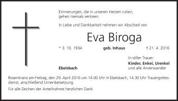 Anzeige von Eva Biroga von MGO