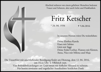 Anzeige von Fritz Ketscher von MGO