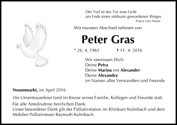Anzeige von Peter Gras von MGO