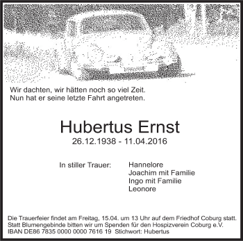 Anzeige von Hubertus Ernst von MGO