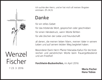 Anzeige von Wenzel Fischer von MGO