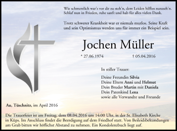 Anzeige von Jochen Müller von MGO