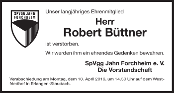 Anzeige von Robert Büttner von MGO