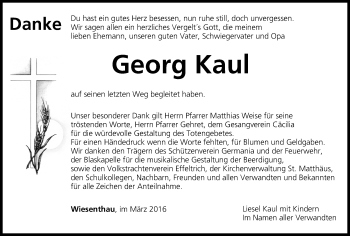 Anzeige von Georg Kaul von MGO
