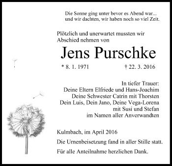 Anzeige von Jens Purschke von MGO