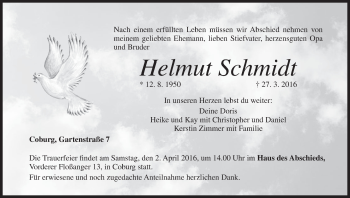 Anzeige von Helmut Schmidt von MGO