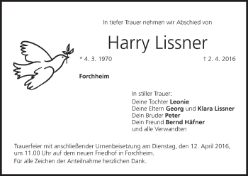 Anzeige von Harry Lissner von MGO