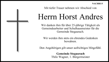 Anzeige von Horst Andres von MGO