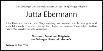 Anzeige von Jutta Ebermann von MGO