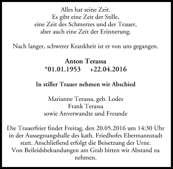 Anzeige von Anton Terassa von MGO