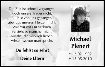 Anzeige von Michael Plenert von MGO