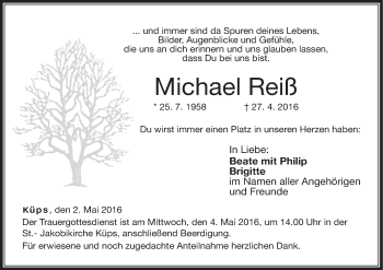 Anzeige von Michael Reiß von MGO
