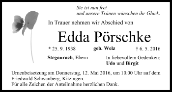 Anzeige von Edda Pörschke von MGO