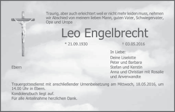 Anzeige von Leo Engelbrecht von MGO