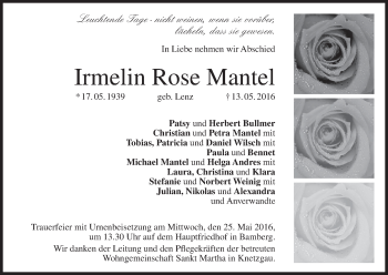 Anzeige von Irmelin Rose Mantel von MGO