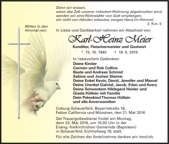 Anzeige von Karl-Heinz Meier von MGO