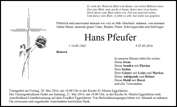 Anzeige von Hans Pfeufer von MGO