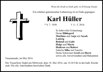 Anzeige von Karl Hüller von MGO