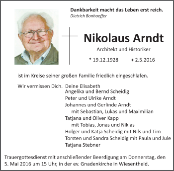 Anzeige von Nikolaus Arndt von MGO