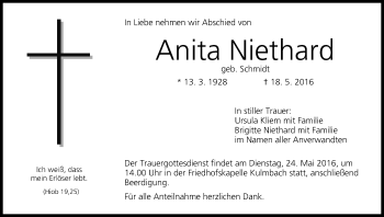 Anzeige von Anita Niethard von MGO