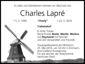 Anzeige von Charles Lapre von MGO