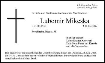 Anzeige von Lubomir Mikeska von MGO